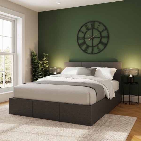 GFW Side Lift pu Leather Ottoman Bed Grey-Better Bed Company