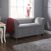 GFW Verona Diamante Window Seat Grey Chenille-Better Bed Company