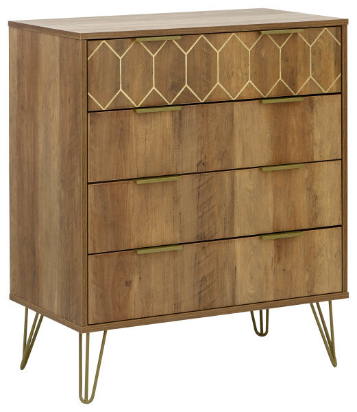 GFW Orleans 4 Drawer Chest - Mango White Back Ground From Side-Better Bed Company