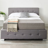 Better Grey Linen Ottoman Bed