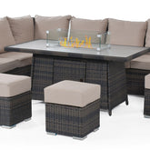 Maze Kingston Corner Dining Set With Fire Pit Table