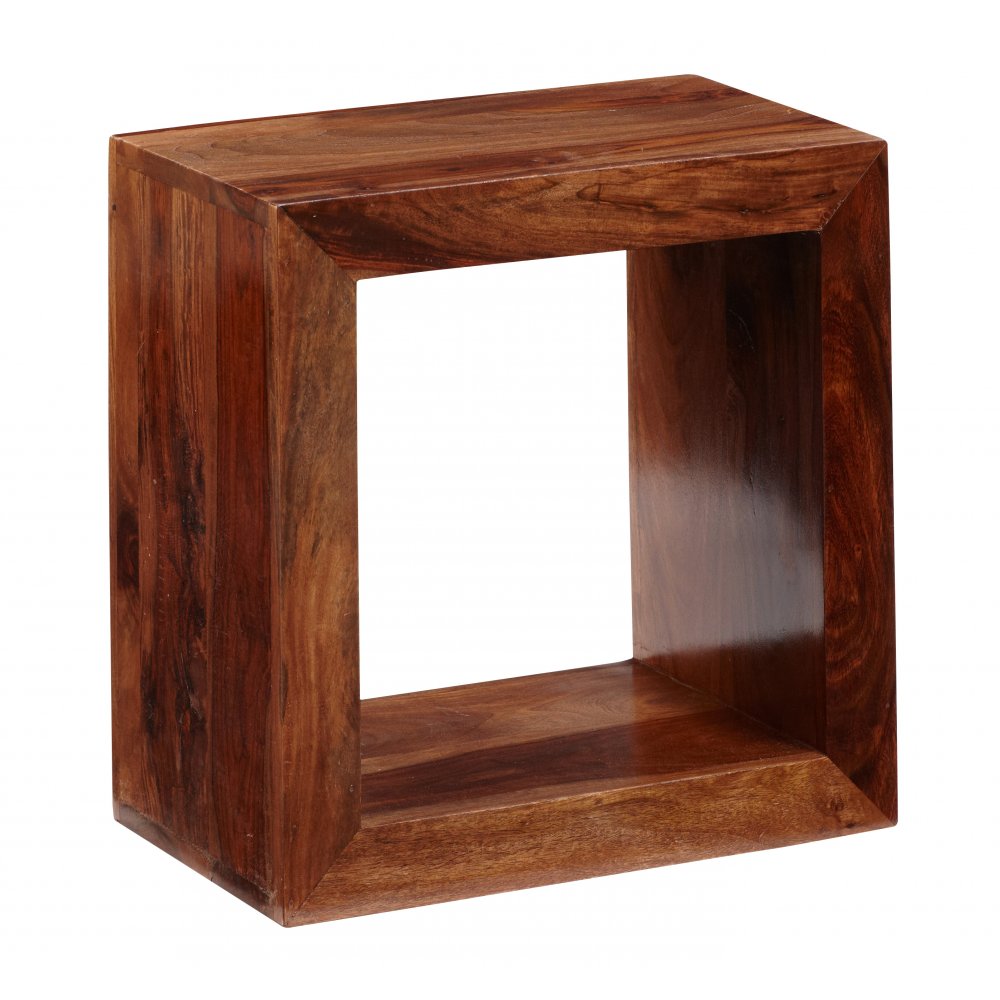 Indian Hub Cube Single Hole Bed Side Table