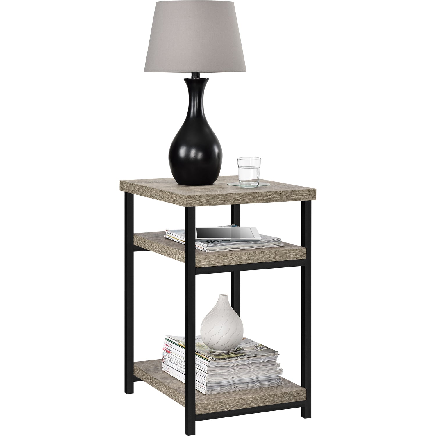 Dorel Home Elmwood End Table Side View-Better Bed Company 