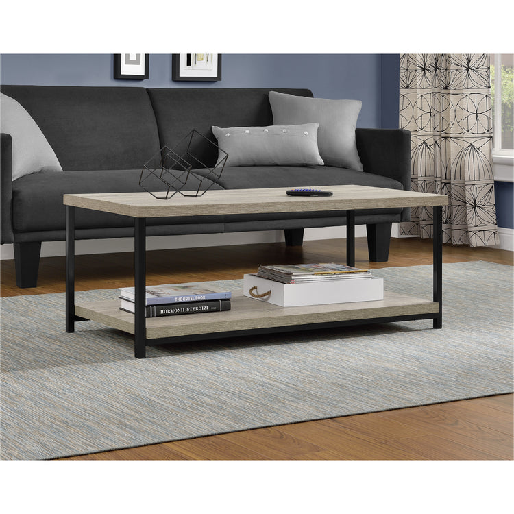 Dorel Home Elmwood Coffee Table From Side Lifestyle-Better Bed Company