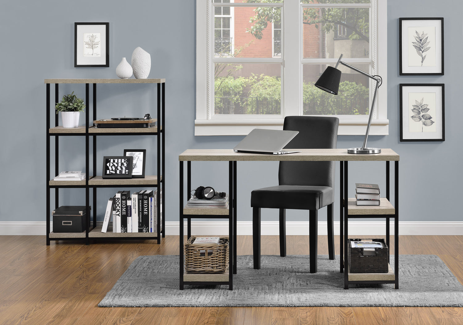 Dorel Home Elmwood Double Pedestal Desk In Office-Better Bed Company