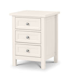 Julian Bowen Maine 3 Drawer Bedside Chest Surf White