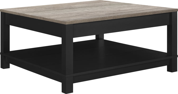Dorel Home Carver Coffee Table Black Close Up-Better Bed Company 