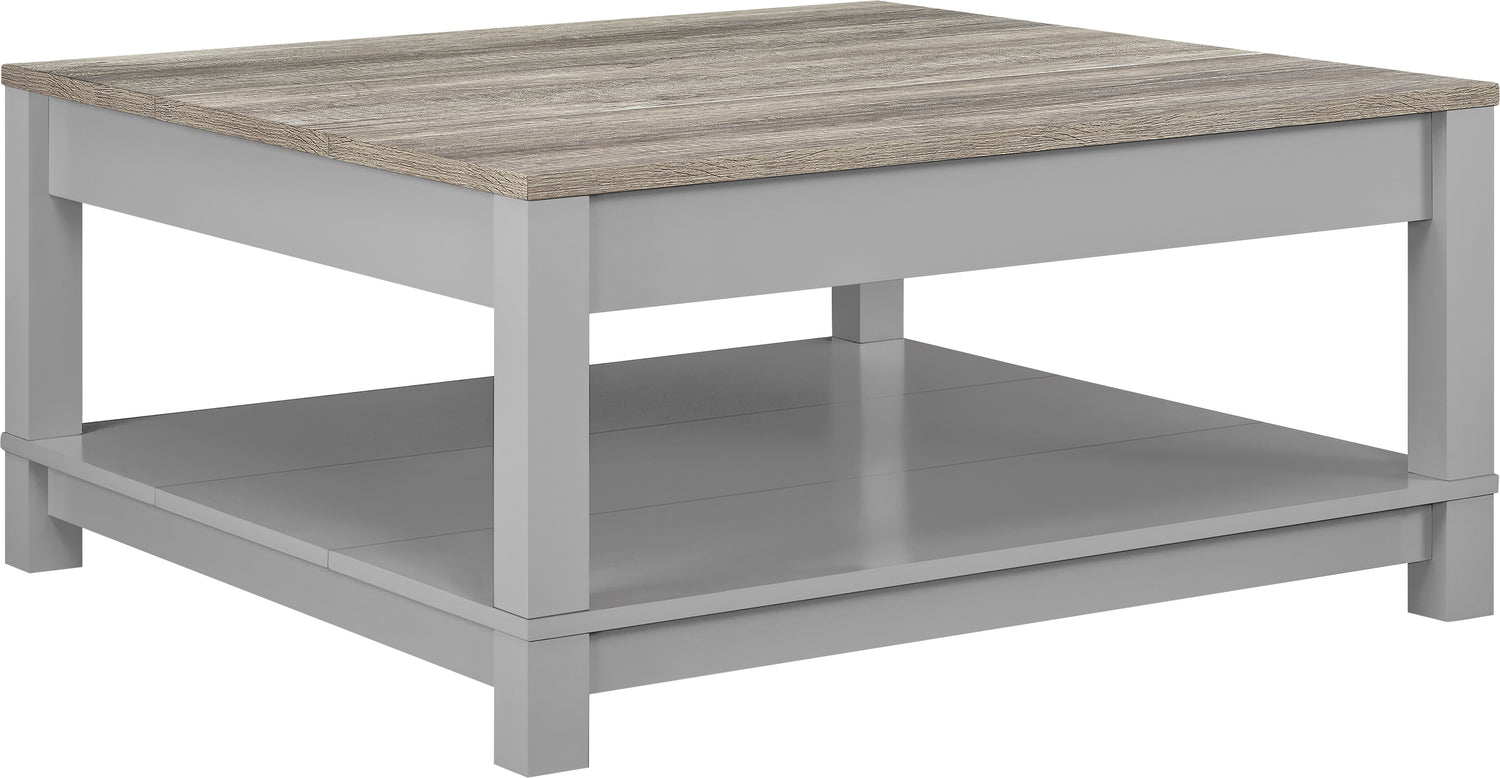 Dorel Home Carver Coffee Table Grey Close Up-Better Bed Company 