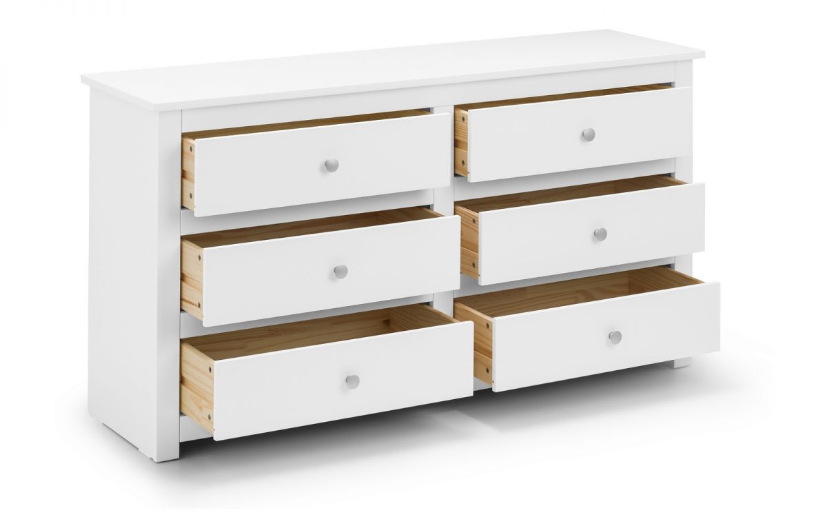 Julian Bowen Radley 6 Drawer Chest White