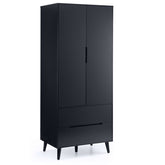 Julian Bowen Alicia 2 Door Combination Wardrobe Anthracite