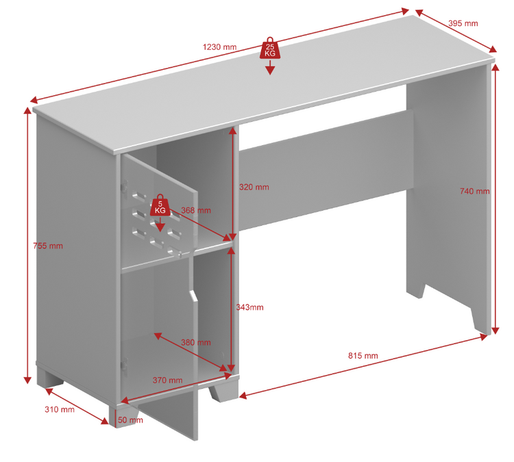 Steens Loke Desk Grey