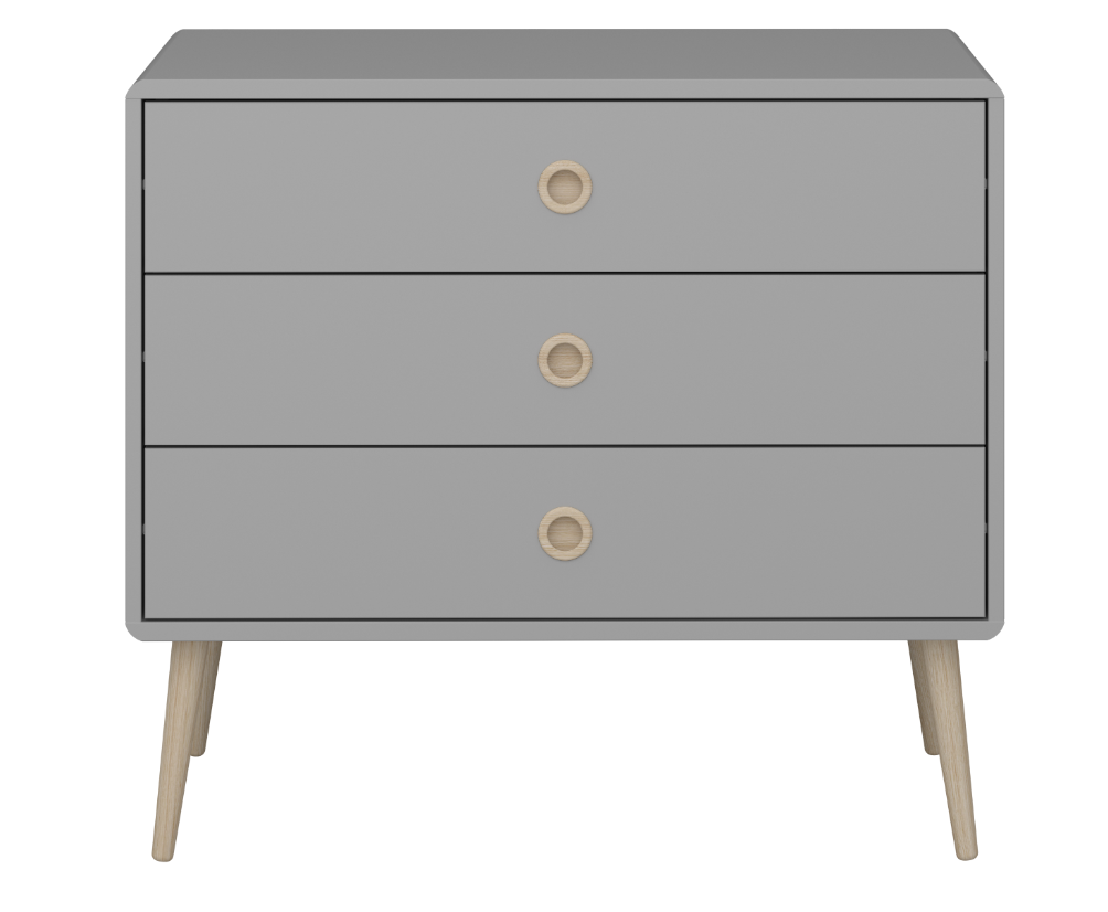 Steens Soft Line 3 Drawer Wide Chest Grey