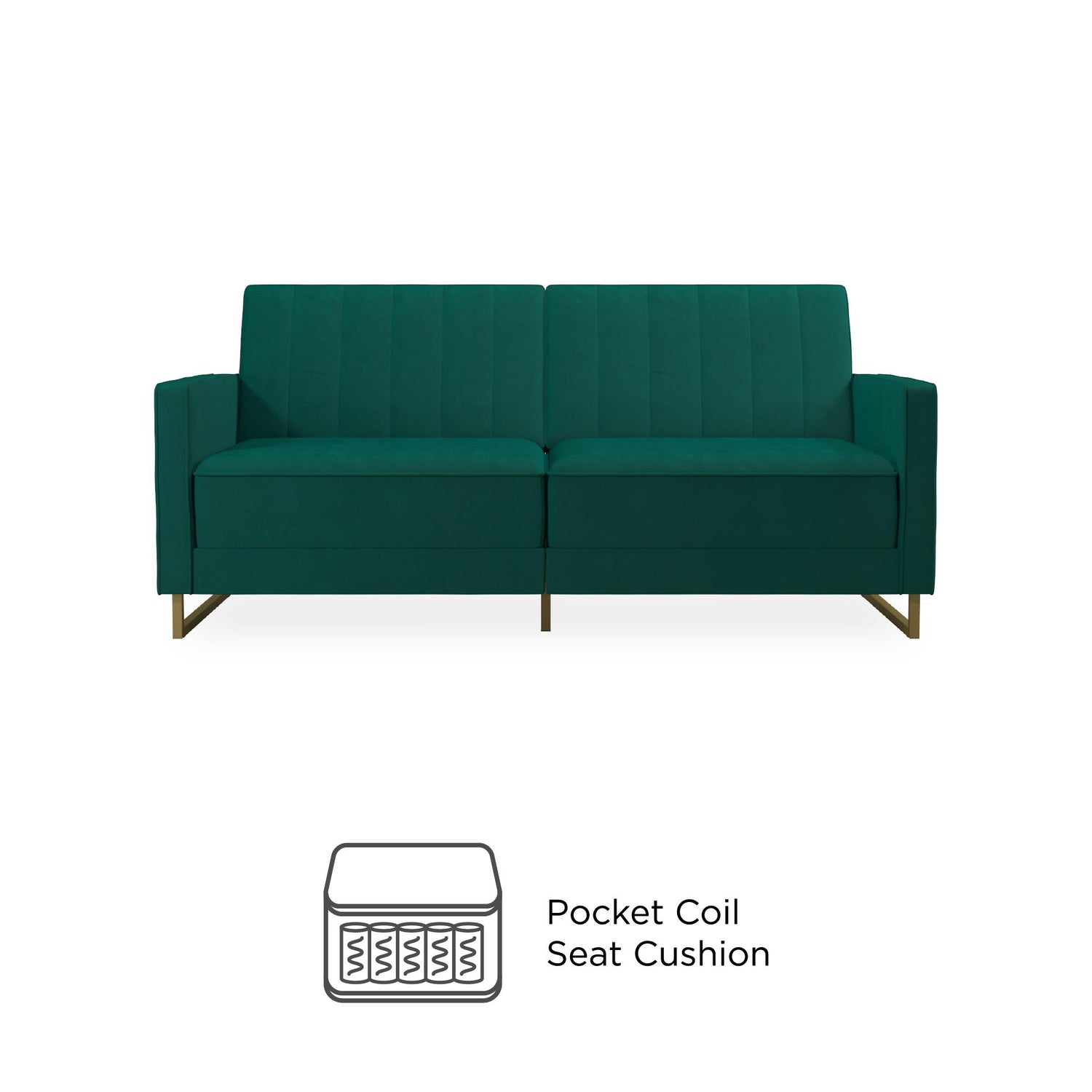 Dorel Home Skylar Sprung Seat Sofa Bed Pocket Sprung Icon-Better Bed Company