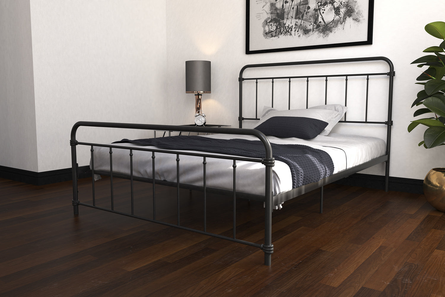Dorel Home Wallace Metal Bed Black-Better Bed Company 