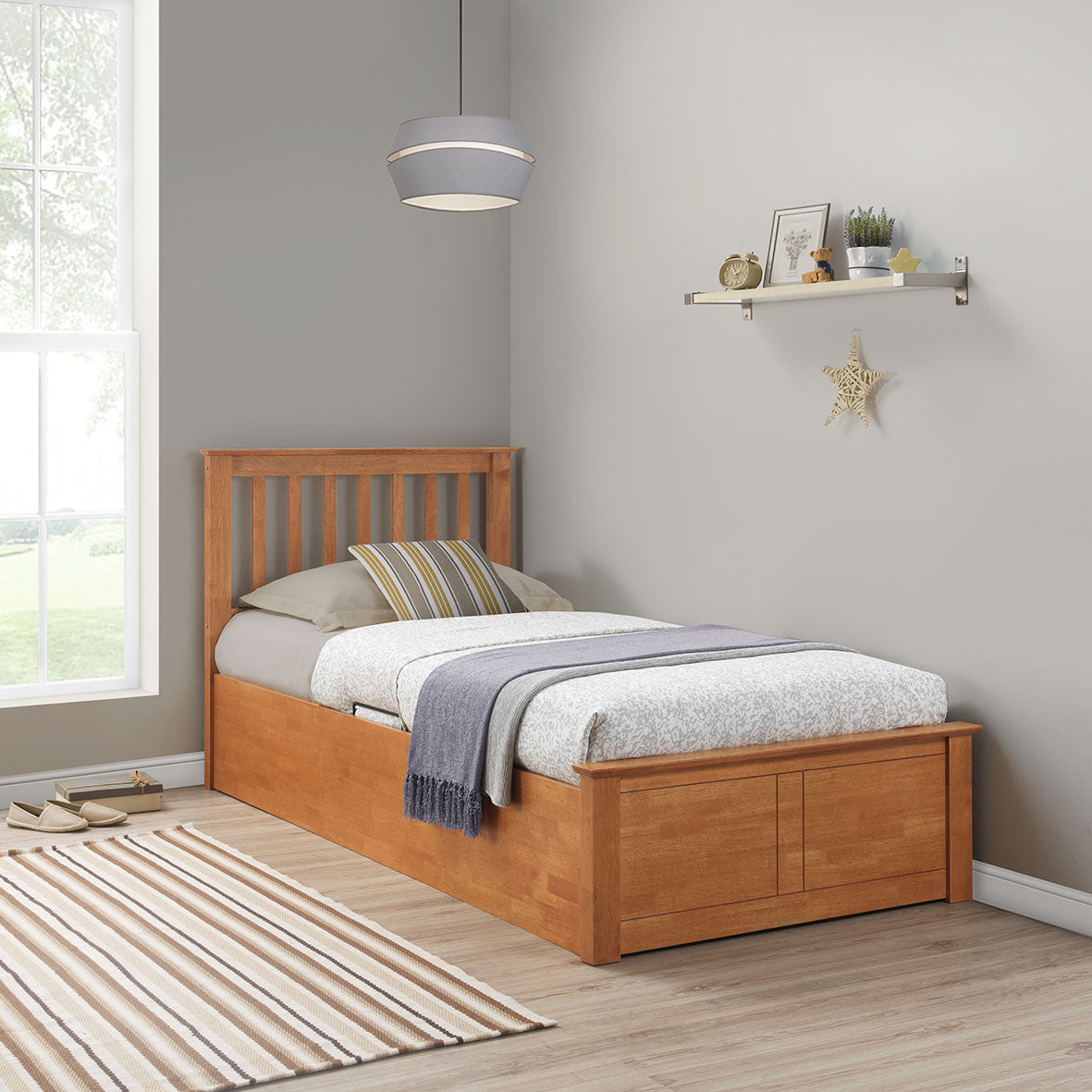 Bedmaster Francis Ottoman Bed Oak-Better Bed Company 