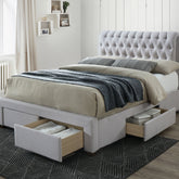Artisan Bed Company Button Draw Fabric Bed