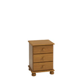 Steens Richmond Pine 3 Draw Bed Side Table