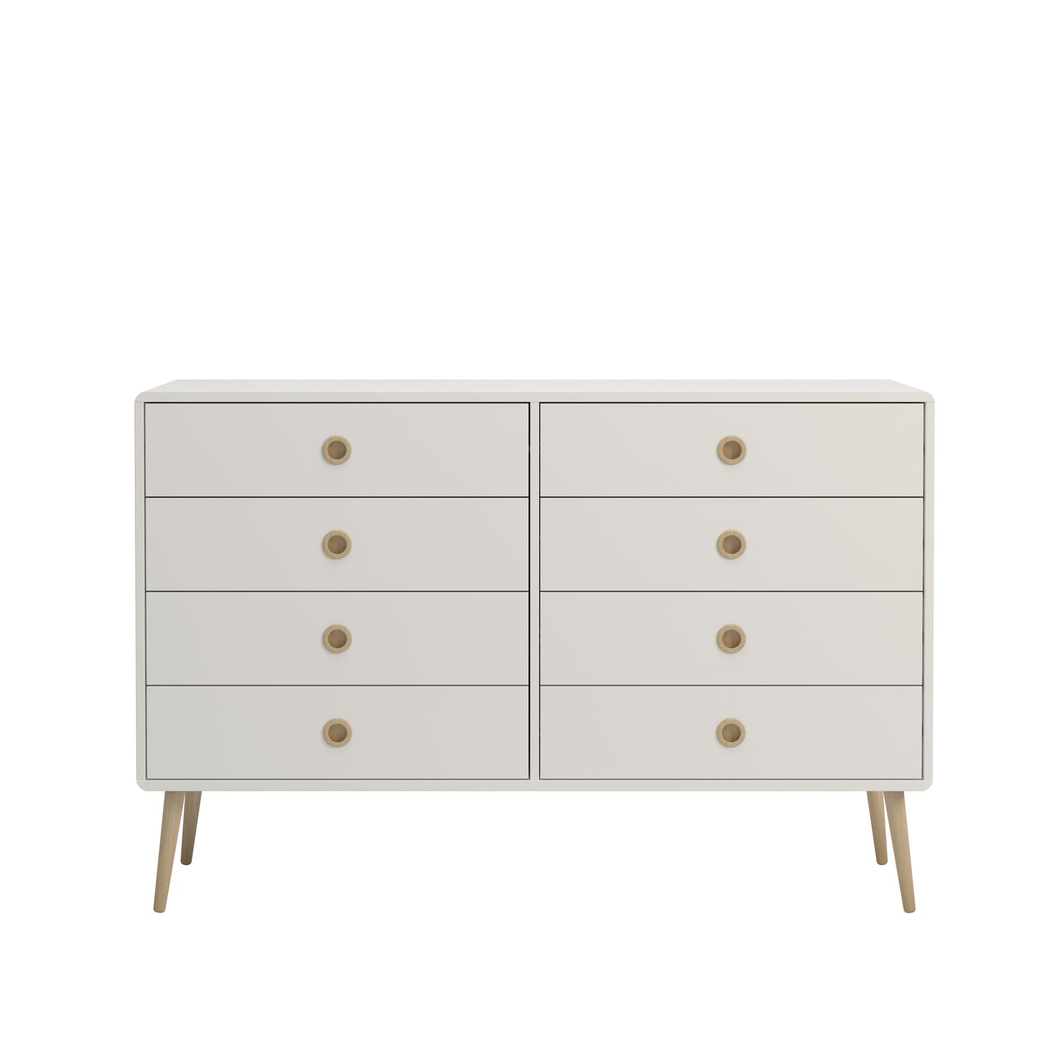 Steens Soft Line White 4 + 4 Wide Chest