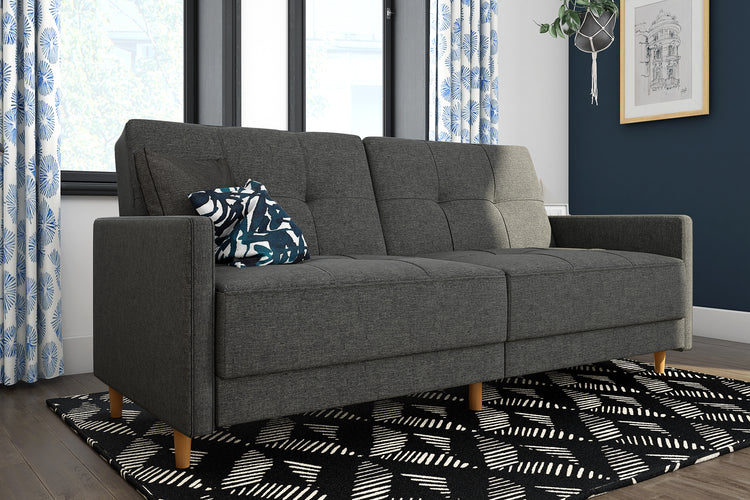 Dorel Home Andora Sprung Sofa Bed Grey Linen-Better Bed Company 
