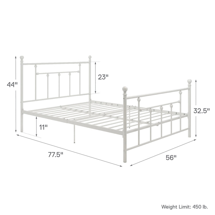 Dorel Home Manila Metal Bed Dimensions-Better Bed Company 