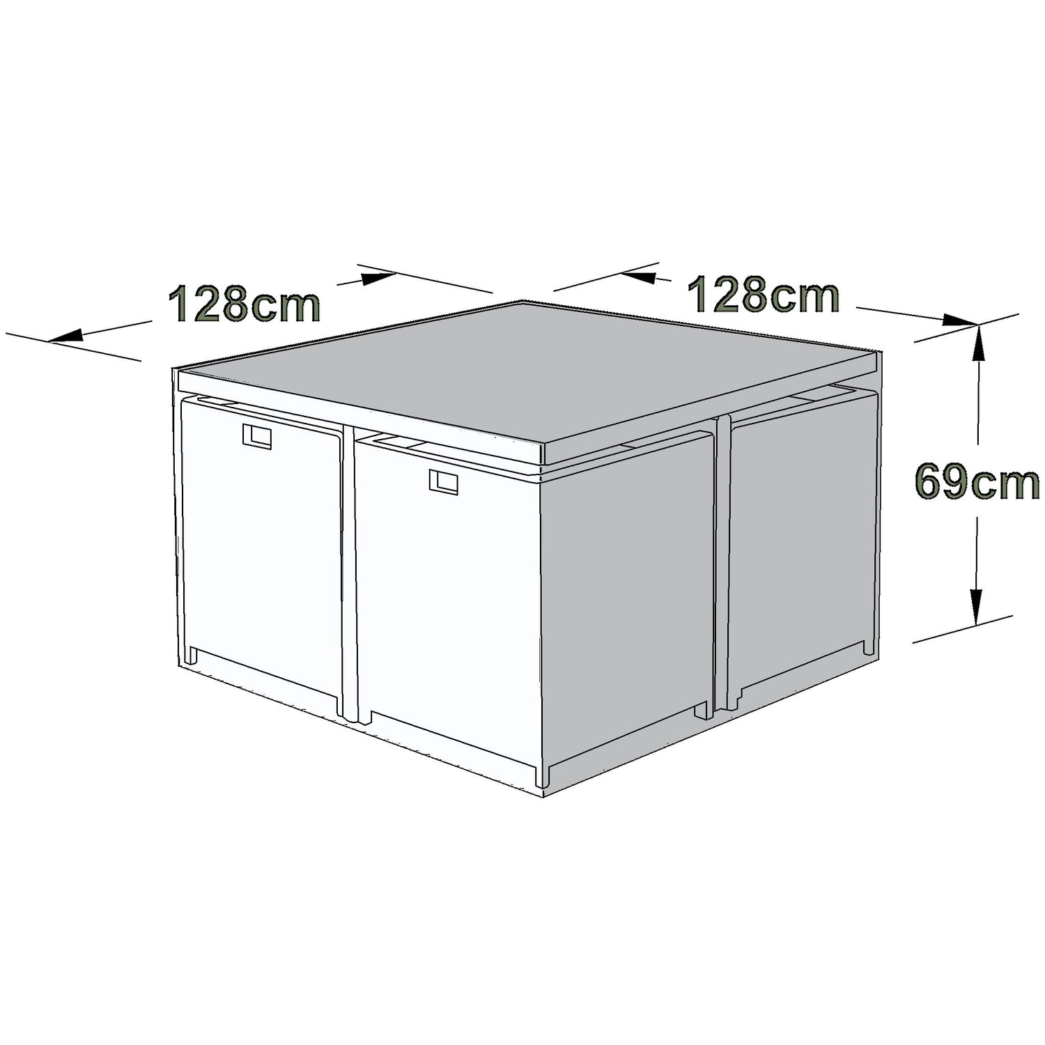 Maze Rattan Outdoor Cover For 4 Seat Cube Set