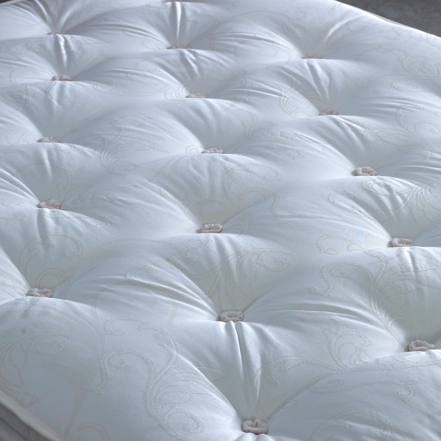 Bedmaster signature 2000 Pillow Top Mattress Tufts And Cover Close Up-Better Bed Company 