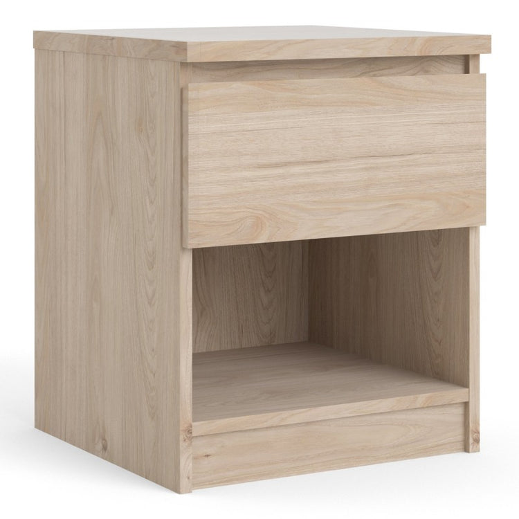 Furniture To Go Naia Bedside 1 Drawer 1 Shelf Jackson Hickory Oak-Better Bed Company 