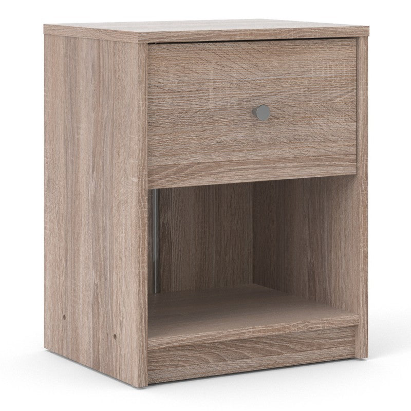 Furniture To Go May Bedside 1 Drawer Truffle Oak-Better Bed Company 