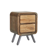 Indian Hub Aspen 2 Drawer Lamp Table