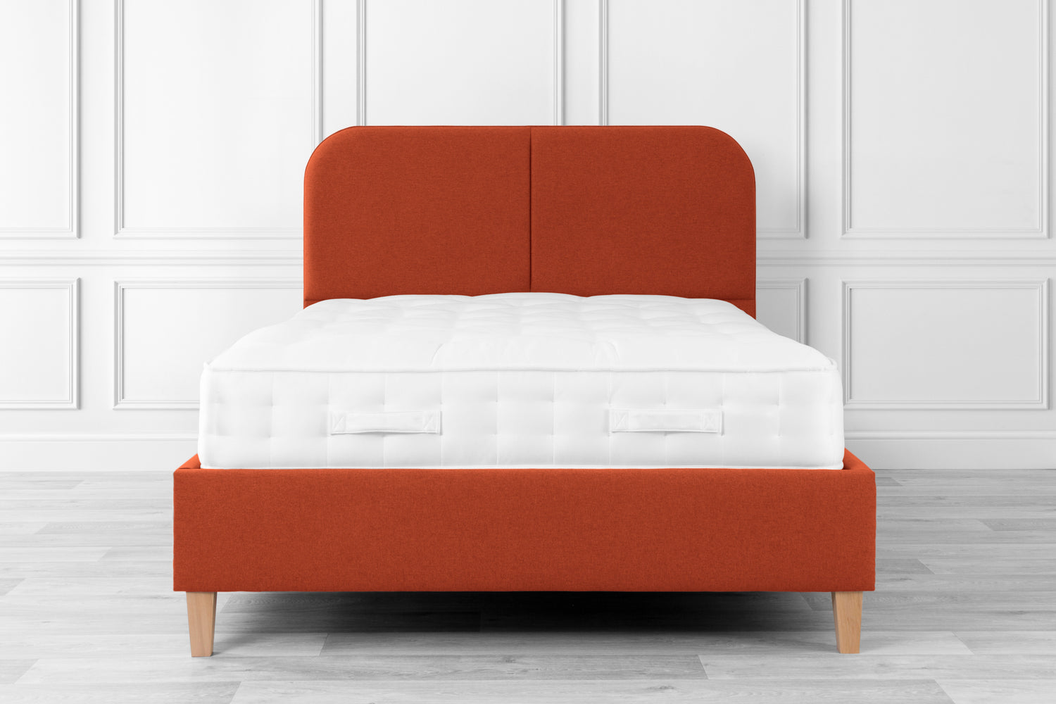 Orange metal bed shop frame