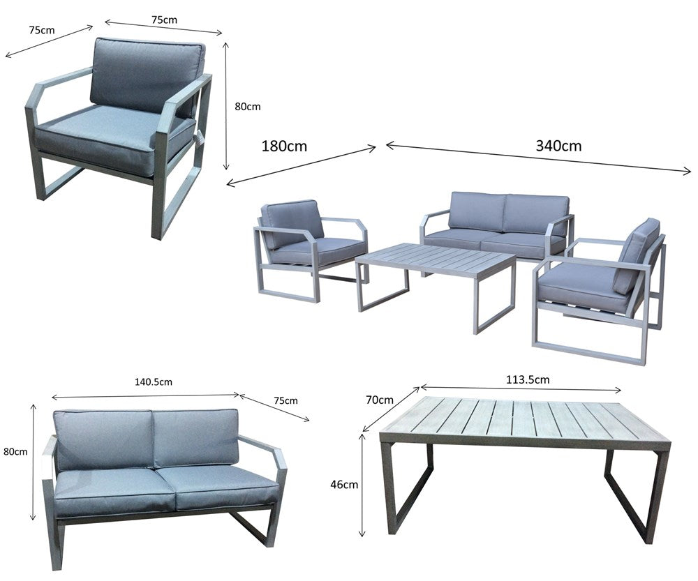 Signature Weave Alarna 4 Seat Sofa Set
