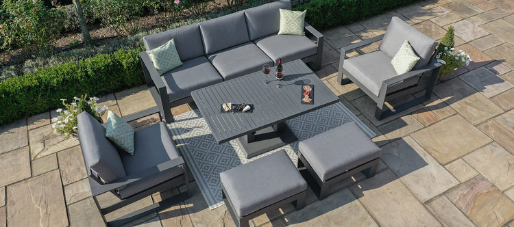 Maze Amalfi 3 Seat Sofa Set With Rising Table