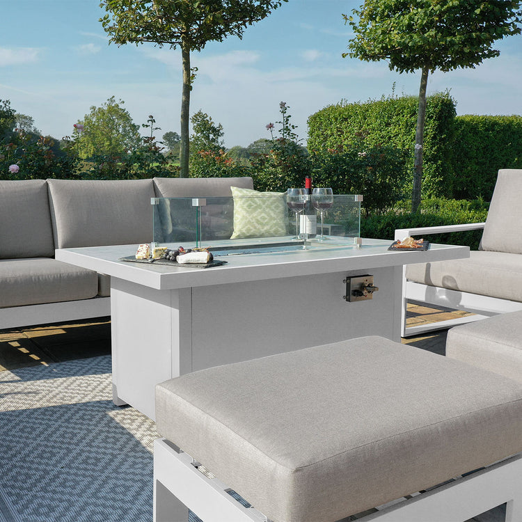 Maze Amalfi 3 Seat Sofa Set With Firepit Table