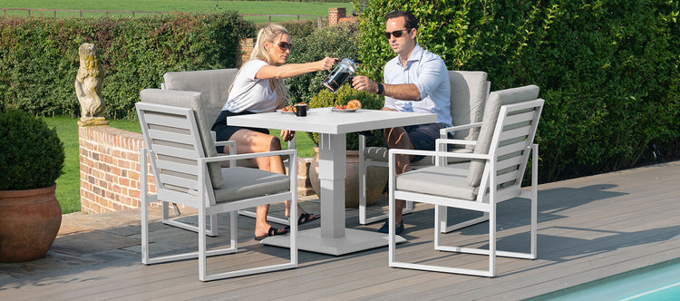 Maze Amalfi 4 Seat Square Dining Set with Rising Table