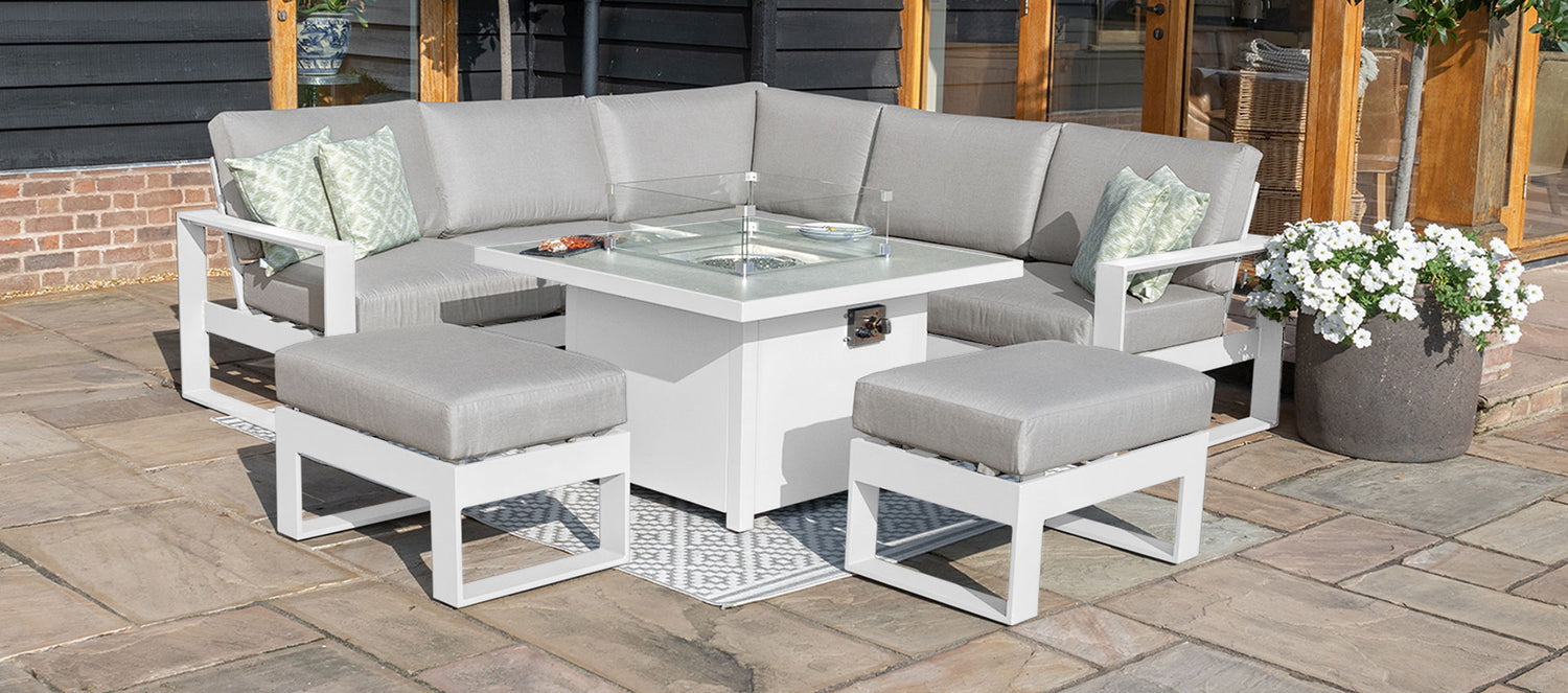 Maze Amalfi Small Corner Group With Fire Pit Table