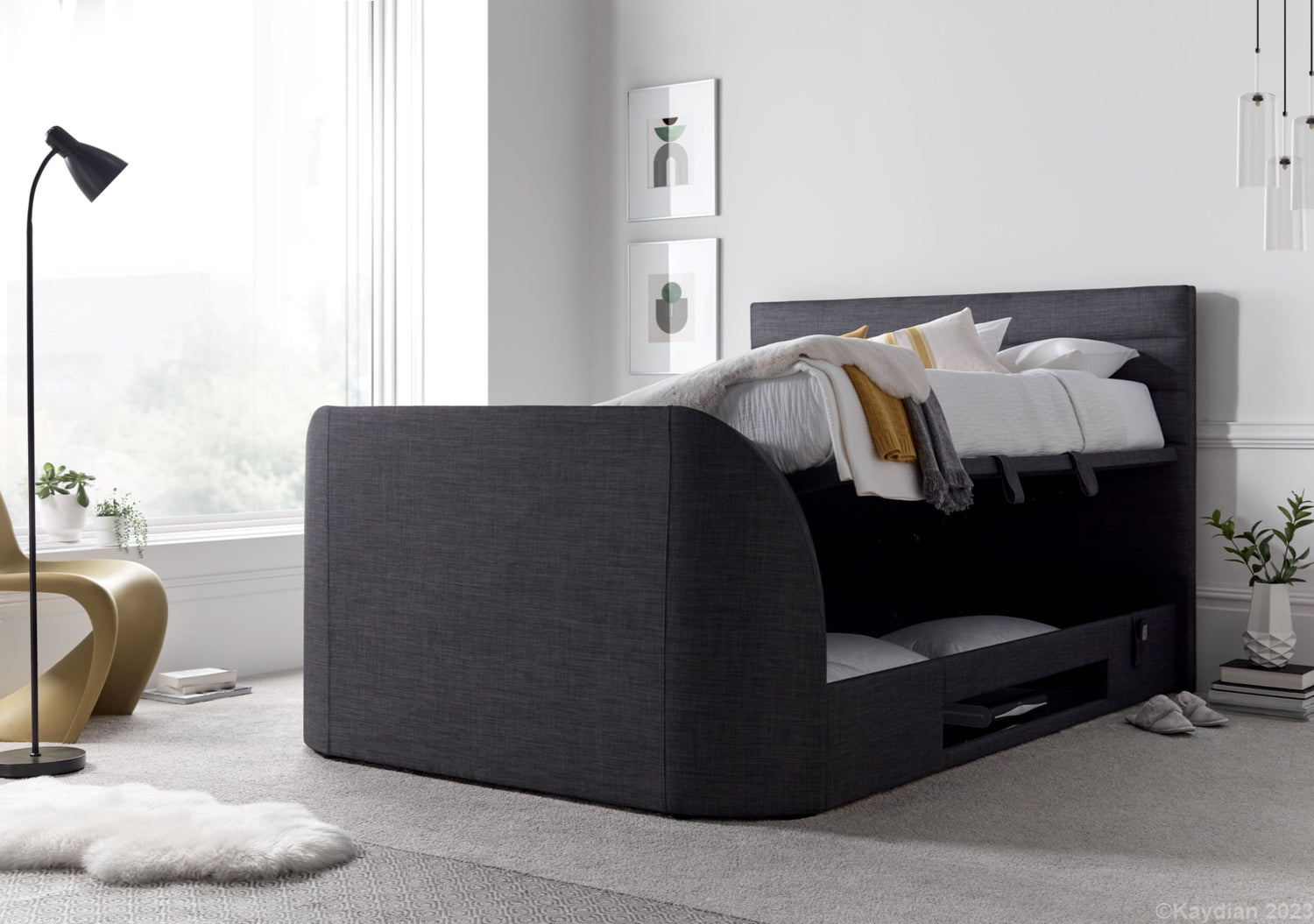 Kaydian Appleby TV Bed Slate-Better Bed Company
