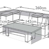 Maze Henley Corner Dining Set - Garden Furniture Cover