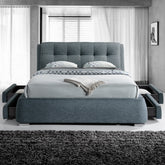 Artisan Bed Company Grey Fabric Draw Bed Frame