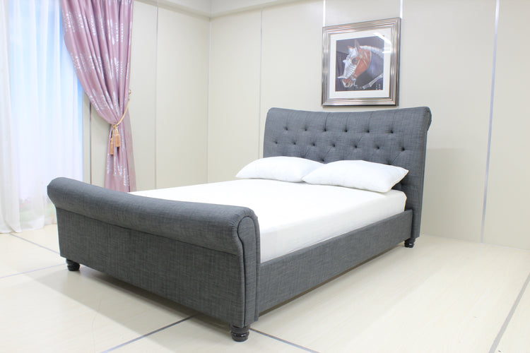 Artisan Bed Company Grey Standard Fabric Bed