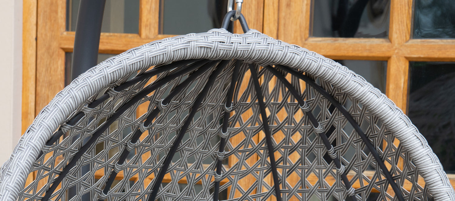 Maze Rattan Ascot Hanging Chair top of Basket - Better Bed Company