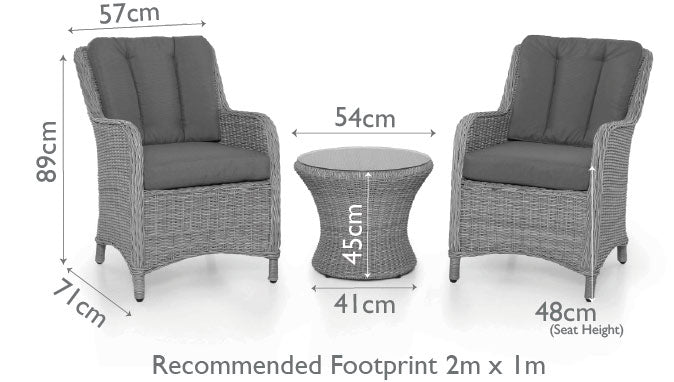 Maze Ascot Bistro Set Dimensions-Better Bed Company