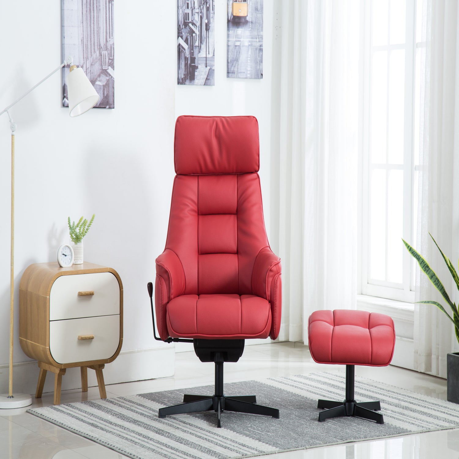 GFA Auckland Recliner And Foot Stool