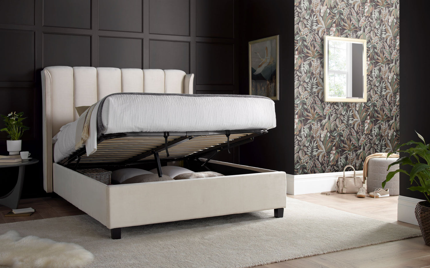 Aurora side lift new arrivals ottoman bed frame