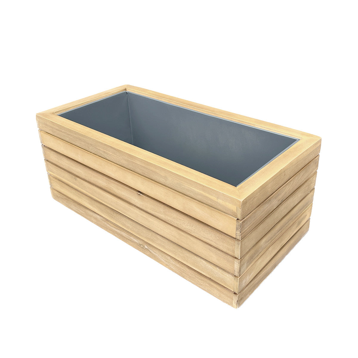 Maze Bali Small Planter / Acacia wood from top-Better Bed Company