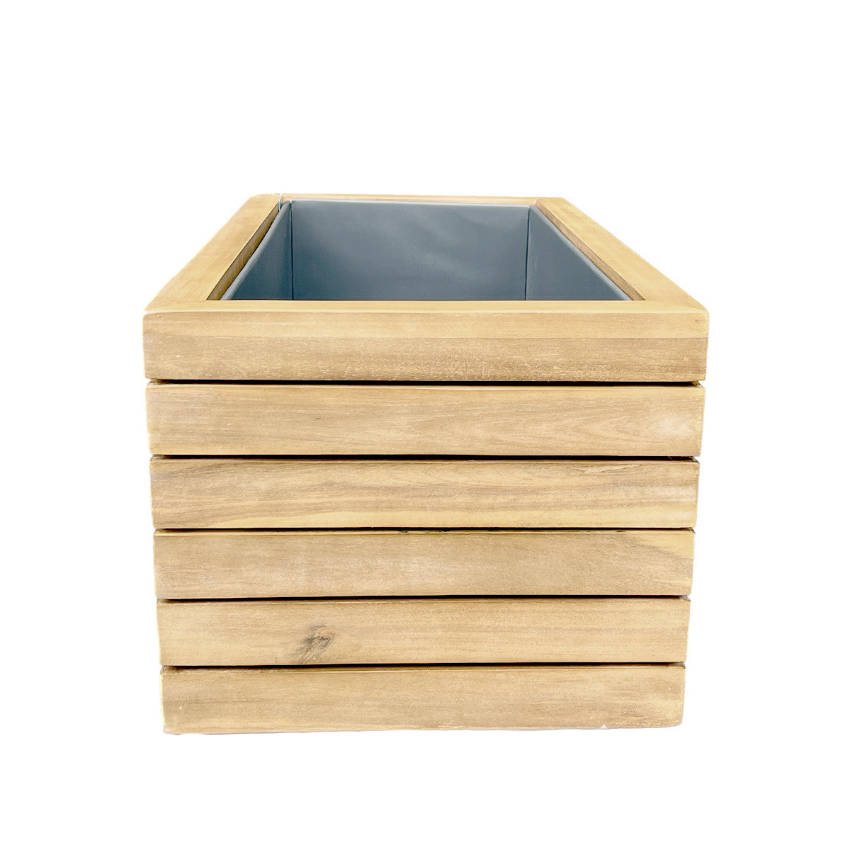 Maze Bali Small Planter / Acacia wood Front-Better Bed Company