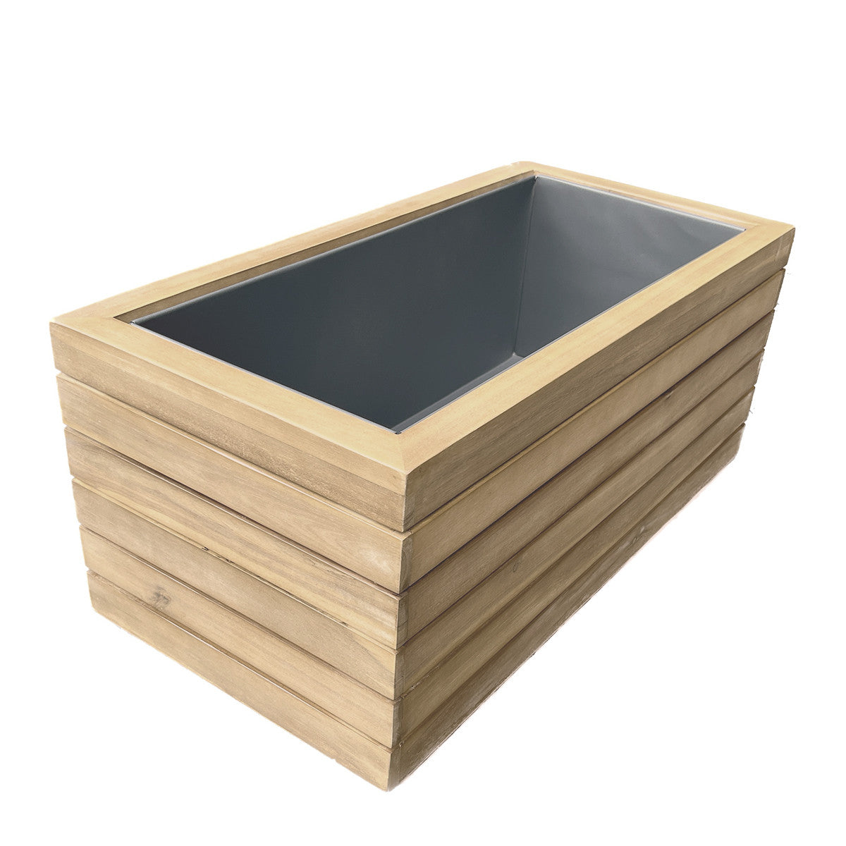Maze Bali Small Planter / Acacia wood Top-Better Bed Company