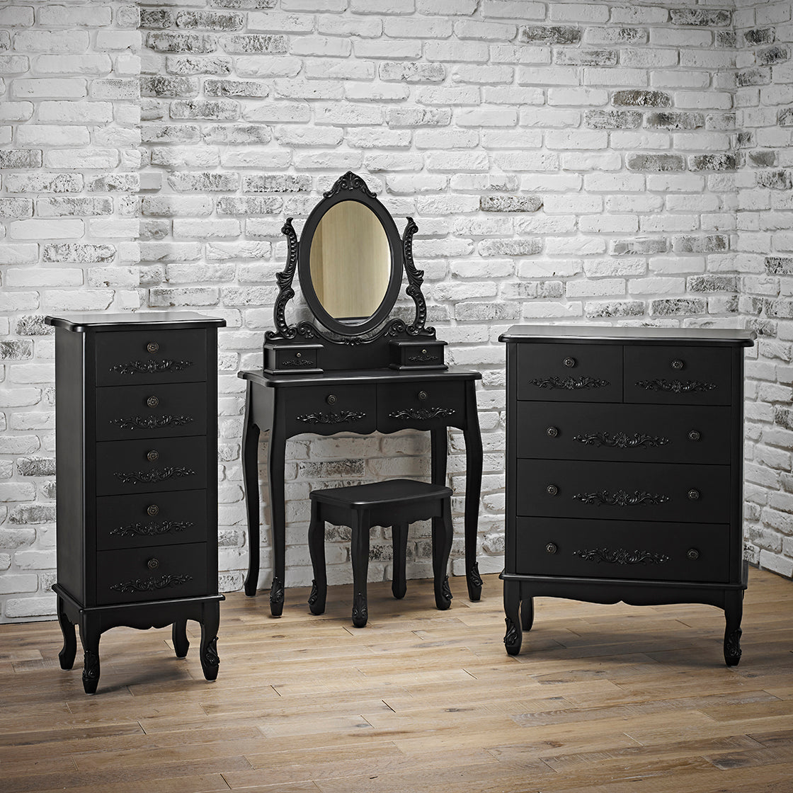 LPD Furniture Antoinette Black Tallboy