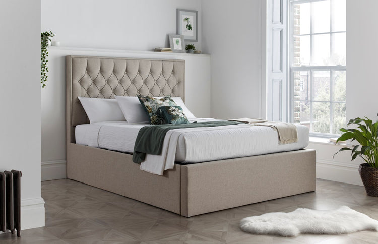 Bedmaster Wilson Ottoman Bed Oatmeal-Better Bed Company 