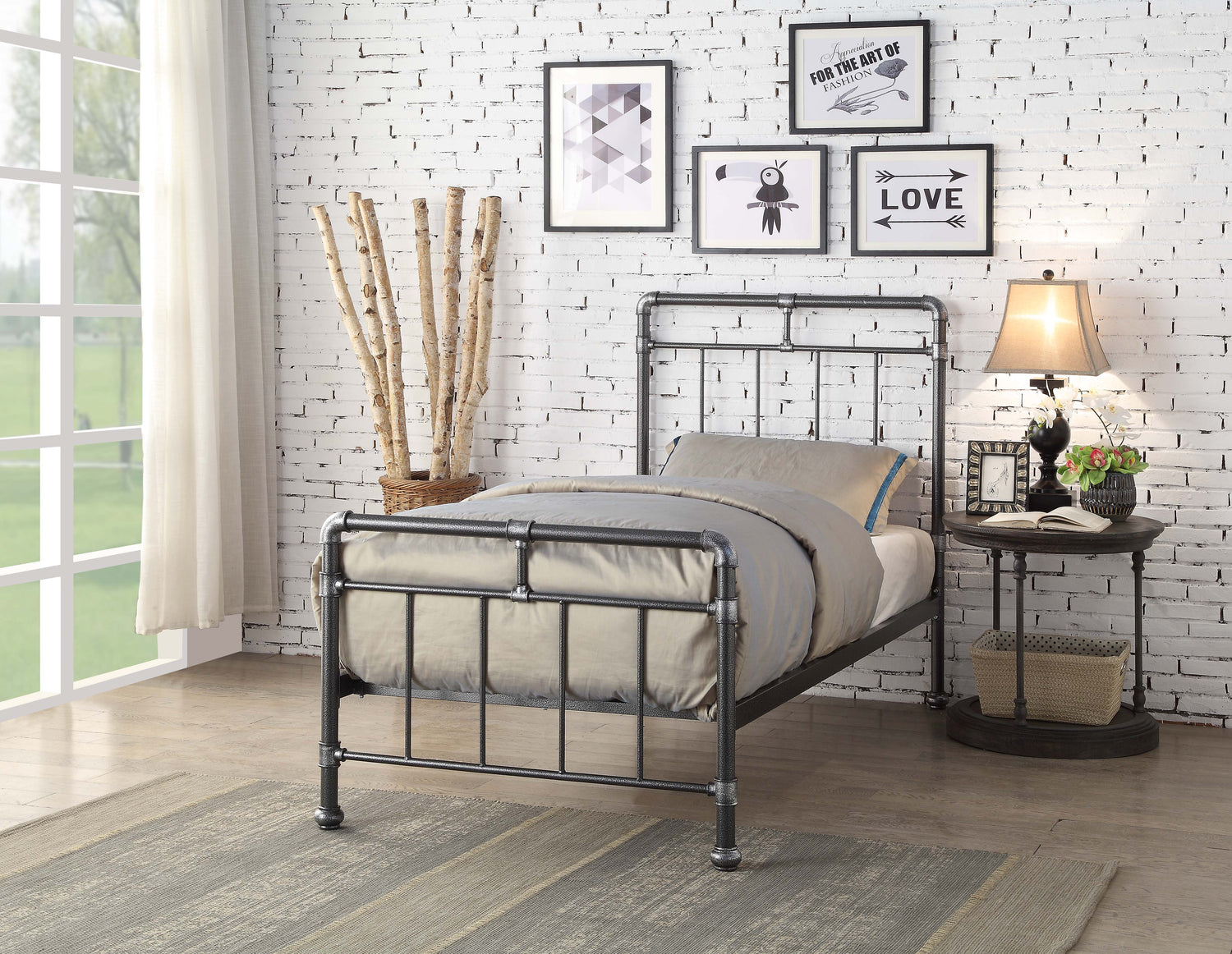Iron shop bed base