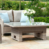 Maze Rattan Cotswold 2 Seat Sofa Dining With Rising Table And Foot Stools-Better Bed Company 